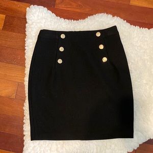 H&M Women’s Dress Skirt With Gold Button Accents Size 6